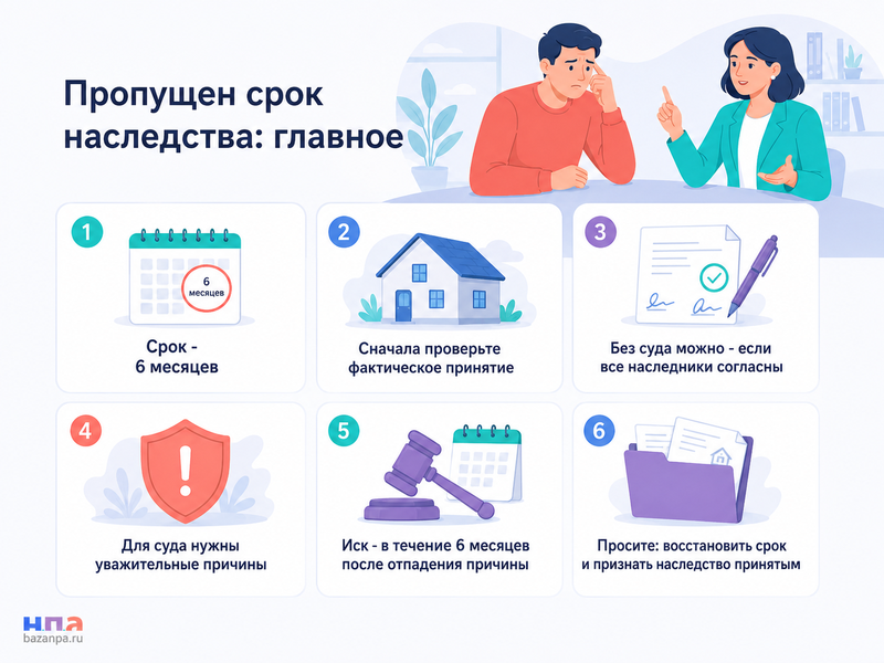Пропущен срок вступления в наследство как восстановить его через суд