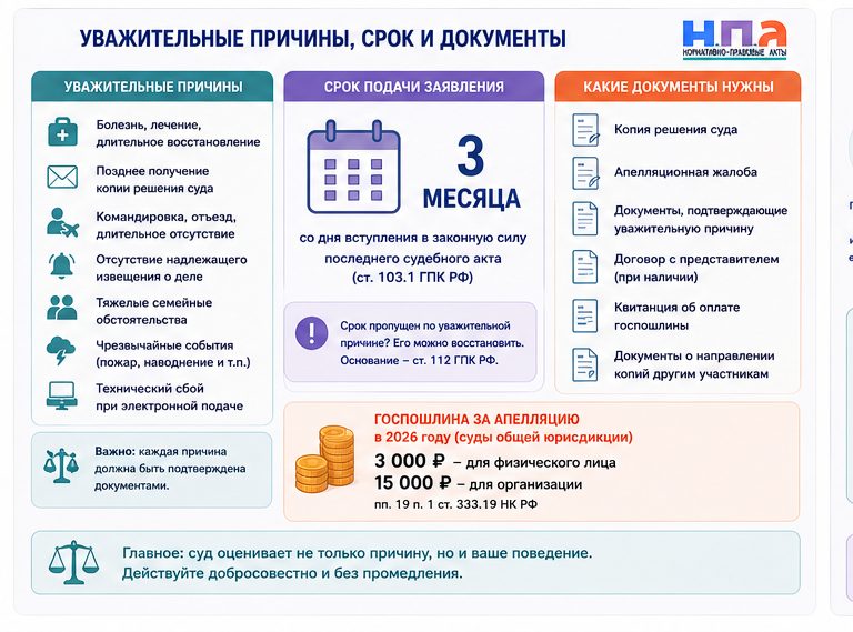 Пропустил срок на апелляцию: как восстановить и что писать в ходатайстве