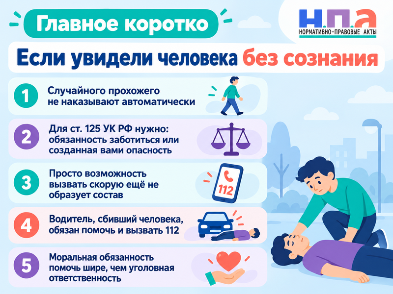 Прошёл мимо человека, которому стало плохо - можно ли за это наказать