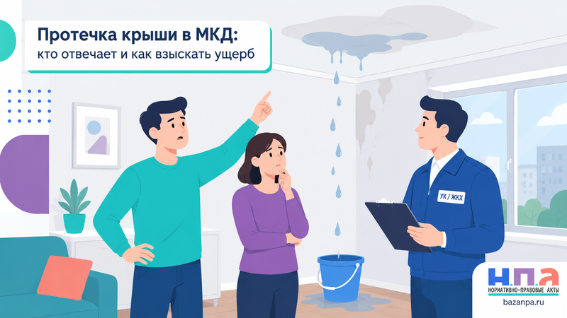 Протечка крыши в многоквартирном доме кто отвечает и как взыскать ущерб