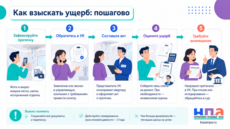 Протечка крыши в многоквартирном доме кто отвечает и как взыскать ущерб