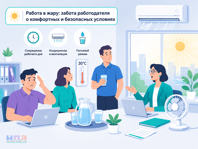 Работа в жару обязан ли работодатель сократить рабочий день, установить кондиционер и обеспечить водой