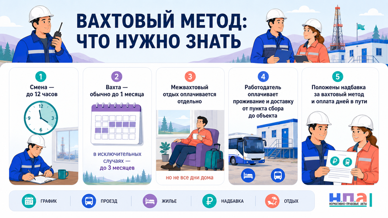 Работа вахтовым методом график, межвахтовый отдых, надбавки, проезд и проживание