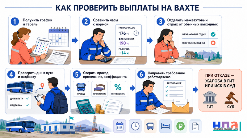 Работа вахтовым методом график, межвахтовый отдых, надбавки, проезд и проживание