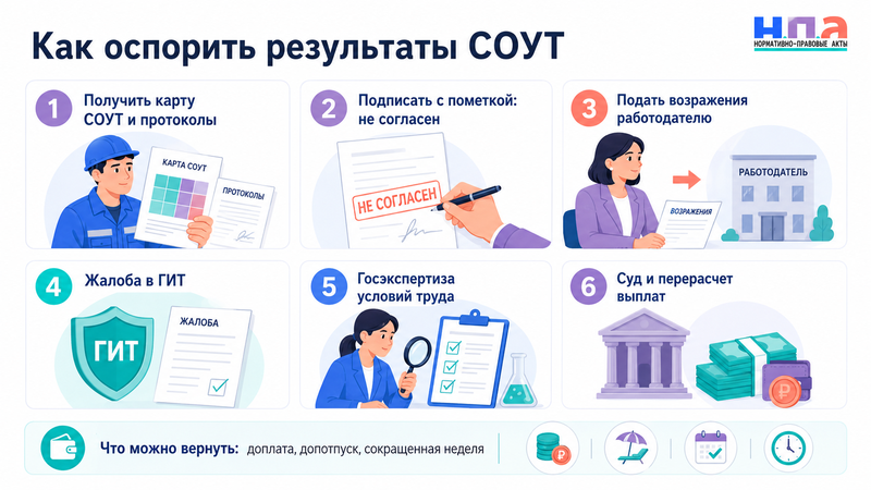 Работник не согласен с результатами специальной оценки условий труда как оспорить класс вредности