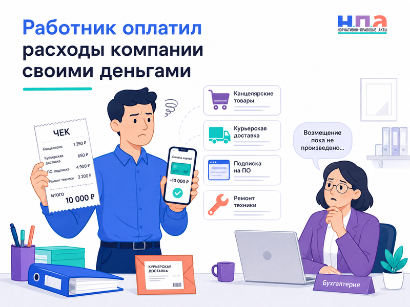 Работник оплатил расходы компании своими деньгами, а работодатель не возмещает: как вернуть потраченное