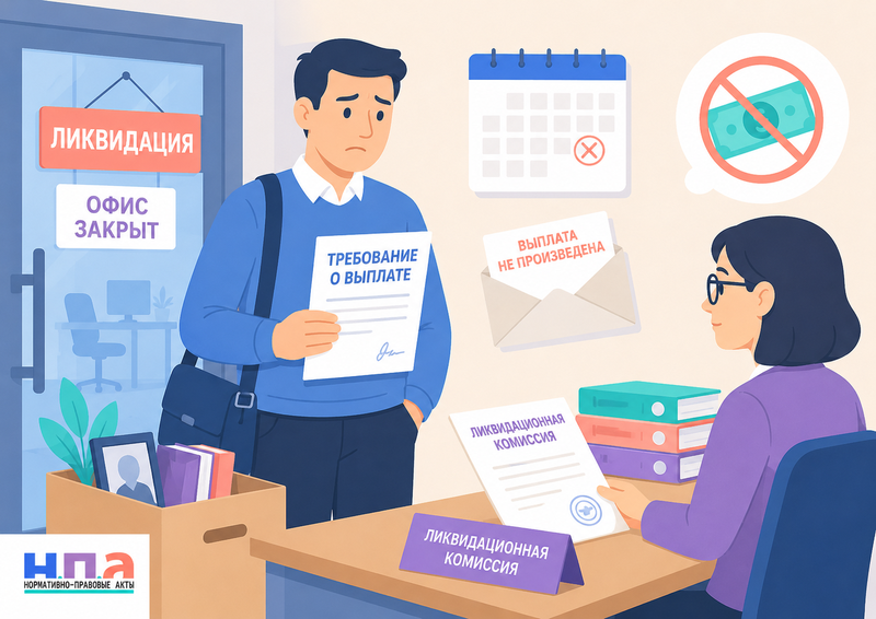 Работодатель ликвидируется и не выплачивает выходное пособие