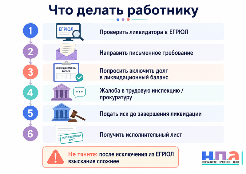 Работодатель ликвидируется и не выплачивает выходное пособие