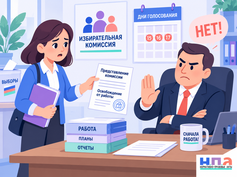 Работодатель не отпускает члена избирательной комиссии - что делать