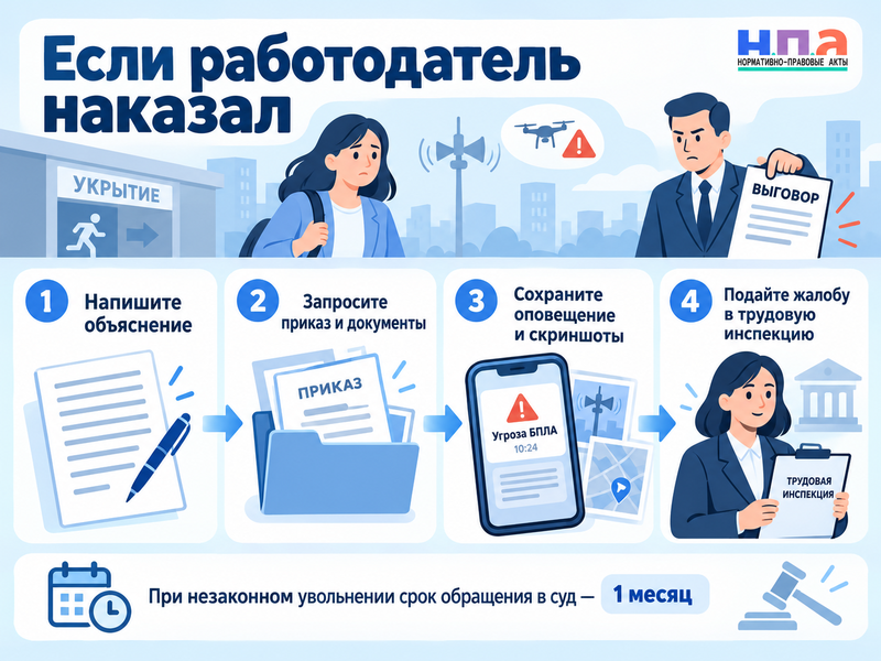 Работодатель не отпускает в укрытие при угрозе БПЛА - что делать