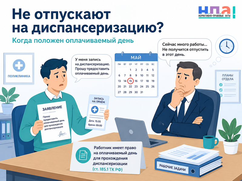 Работодатель не предоставляет оплачиваемый день для диспансеризации кому он положен и куда жаловаться