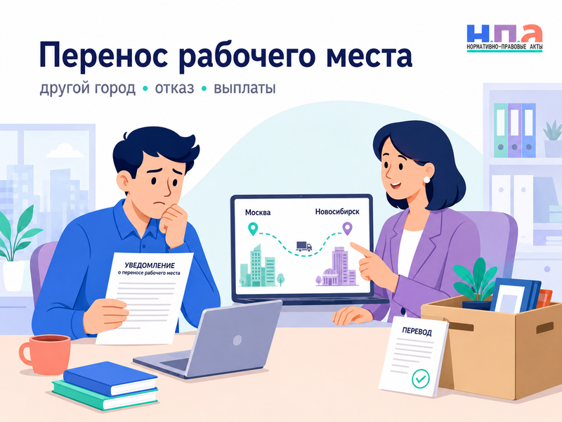 Работодатель переносит рабочее место в другой город или район можно ли отказаться и получить выходное пособие