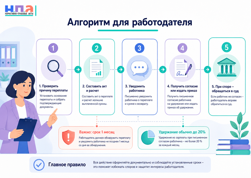 Работодатель переплатил зарплату когда деньги можно удержать или взыскать с сотрудника