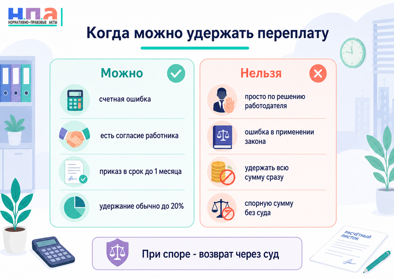 Работодатель переплатил зарплату когда деньги можно удержать или взыскать с сотрудника