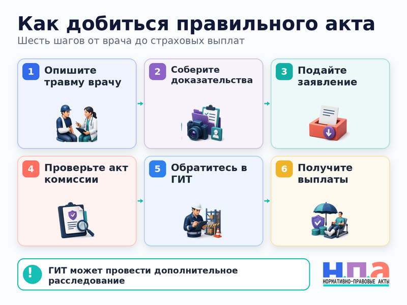 Работодатель скрывает производственную травму и не выдает акт Н-1