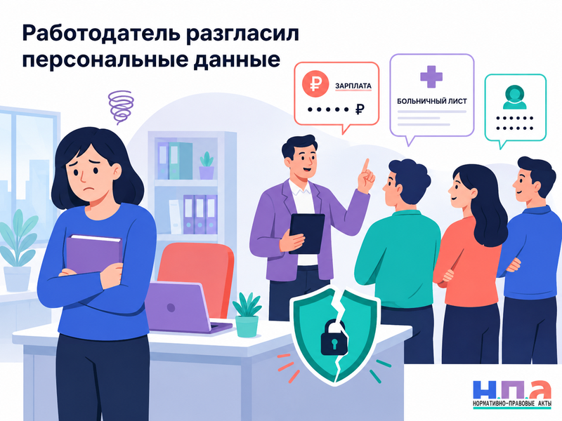 Работодатель сообщил коллегам зарплату, диагноз или другие персональные данные как удалить информацию