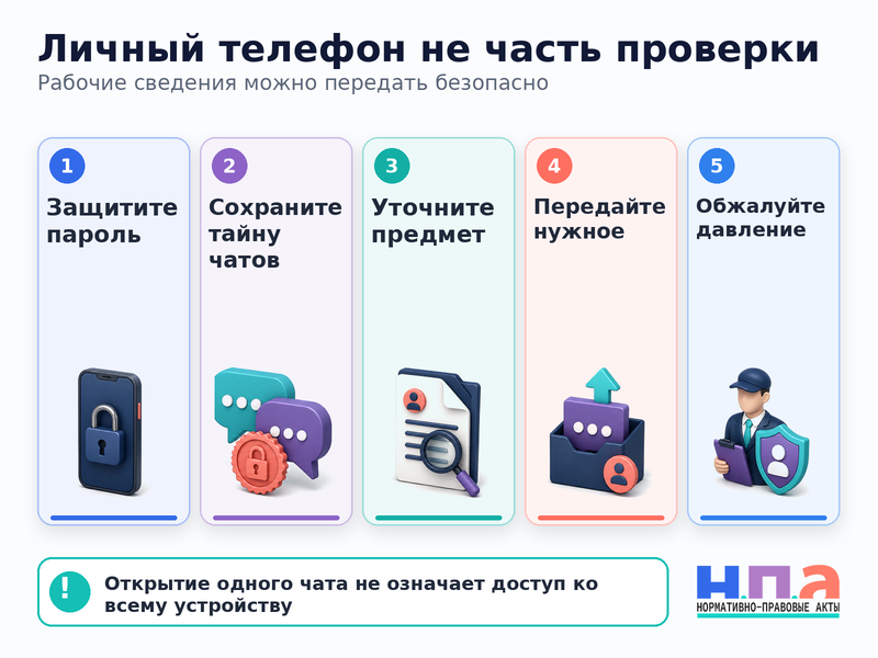 Работодатель требует разблокировать личный телефон и показать переписку