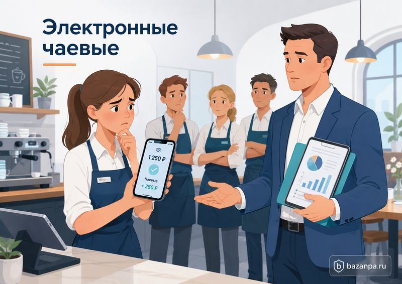 Работодатель удерживает или не распределяет чаевые, перечисленные через терминал либо сервис