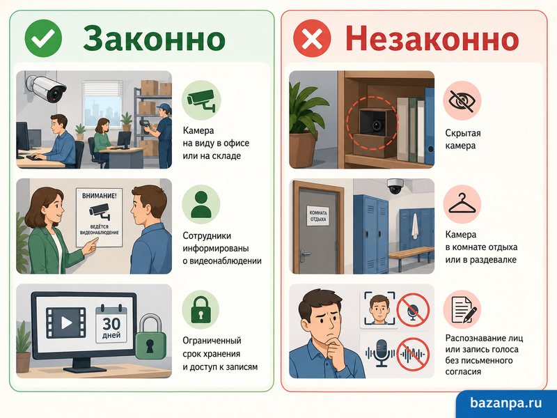 Работодатель установил видеонаблюдение на рабочем месте нужно ли согласие сотрудника