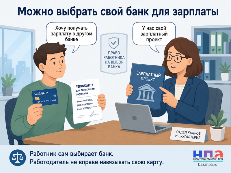 Работодатель заставляет получать зарплату в определенном банке как сменить зарплатную карту