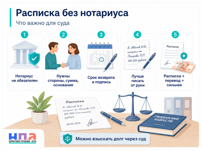 Расписка без нотариуса: имеет ли силу в суде