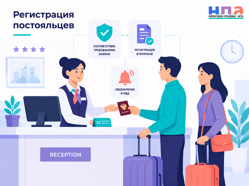 Регистрация постояльцев в гостинице в 2026 году