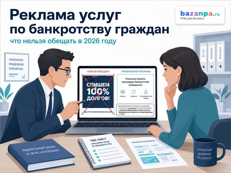Реклама услуг по банкротству граждан в 2026 году обязательное предупреждение, запрещенные обещания и штрафы