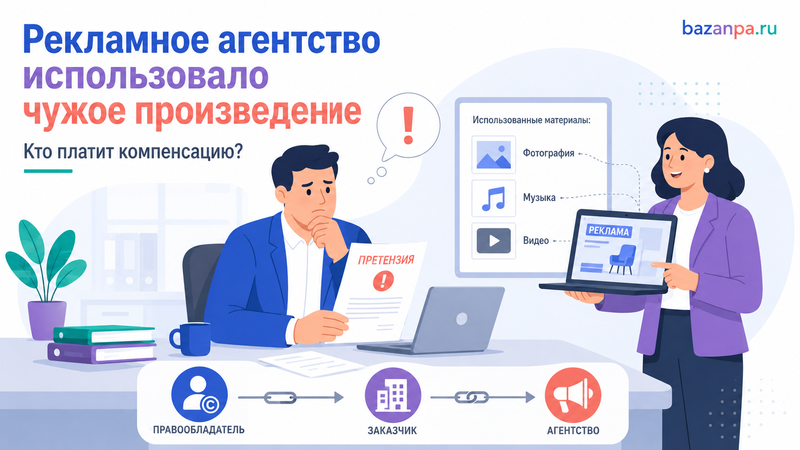Рекламное агентство использовало чужую фотографию, музыку или видео кто платит компенсацию
