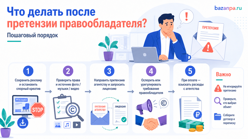 Рекламное агентство использовало чужую фотографию, музыку или видео кто платит компенсацию