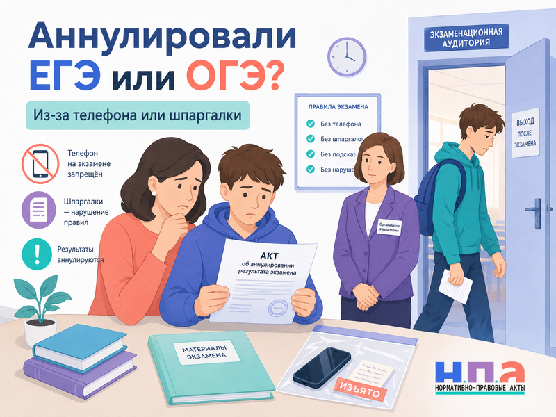 Результаты ЕГЭ или ОГЭ аннулировали из-за телефона или шпаргалки