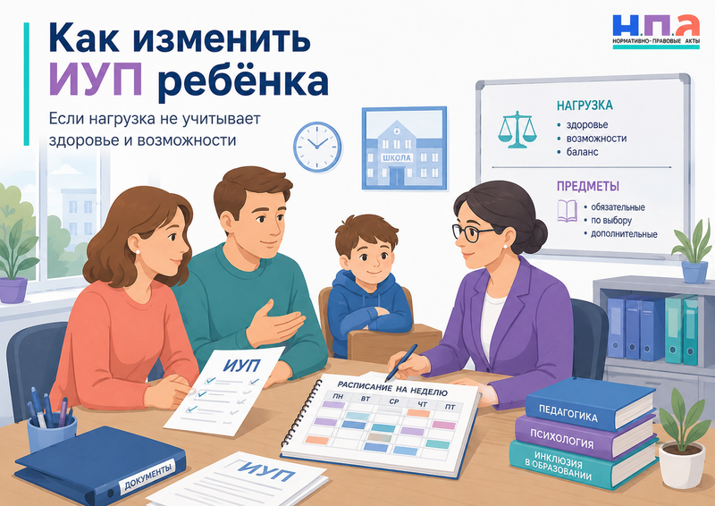Родители не согласны с индивидуальным учебным планом ребёнка как изменить нагрузку и предметы