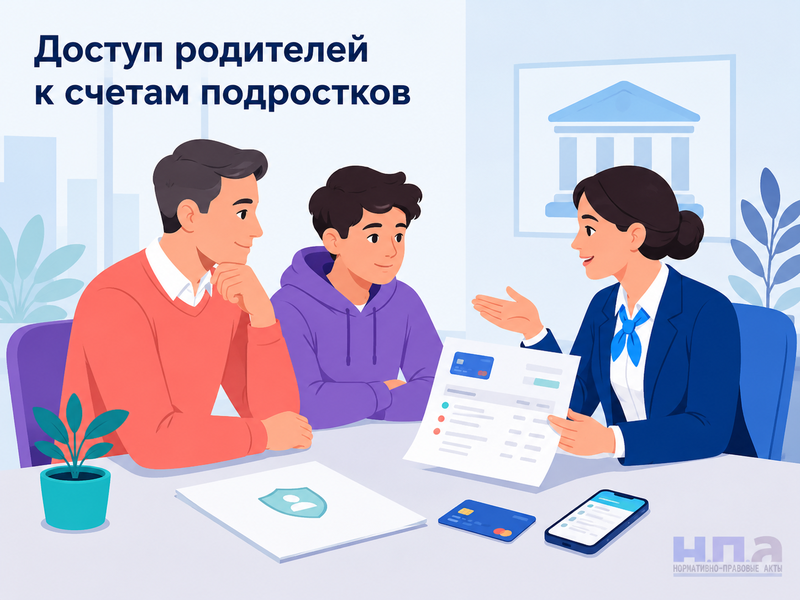 Родители получат доступ к сведениям о счетах и вкладах подростков с 1 июля 2026 года