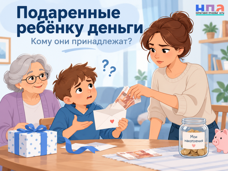 Родители забрали подаренные ребёнку деньги - имеют ли право и как вернуть