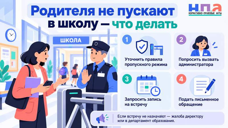Родителя не пускают в школу - как встретиться с учителем или директором