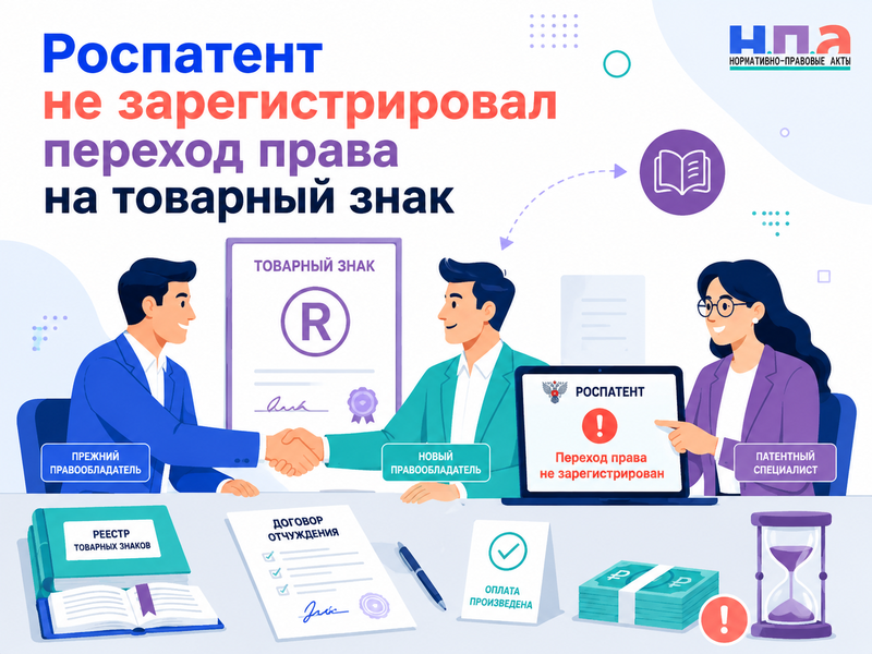 Роспатент не зарегистрировал переход исключительного права на товарный знак что делать сторонам сделки