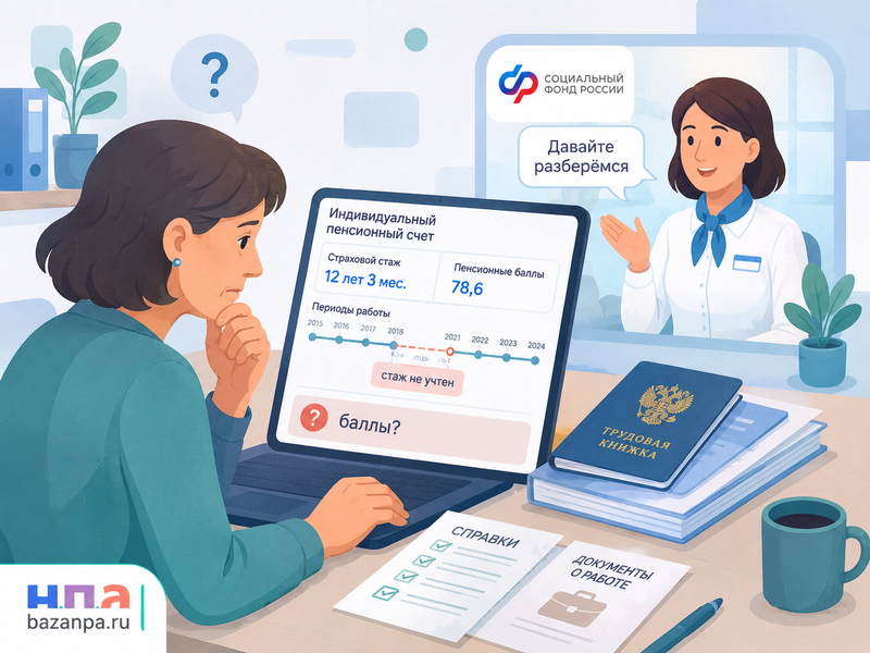 СФР не учел стаж, пенсионные баллы или периоды работы как исправить индивидуальный лицевой счет