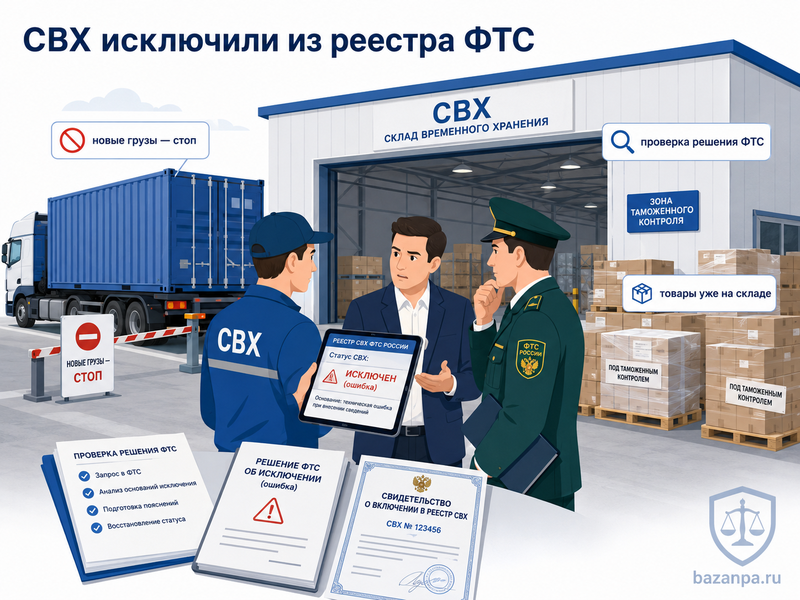 СВХ исключили из реестра ФТС