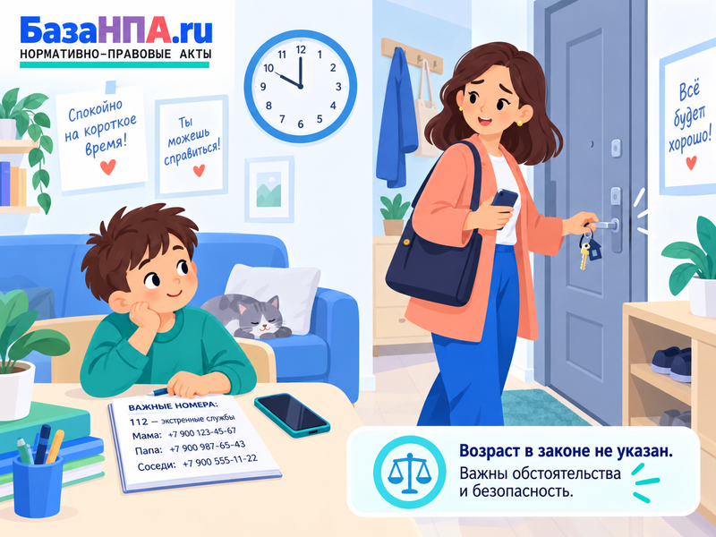 С какого возраста ребёнка можно оставлять одного дома и что грозит родителям