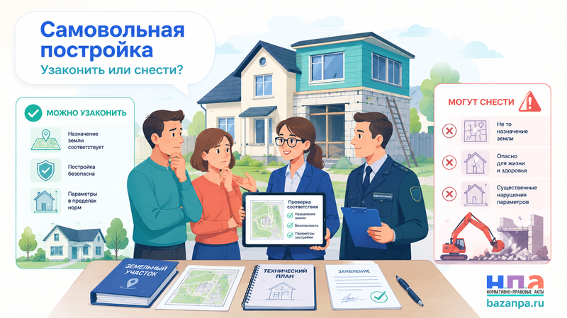 Самовольная постройка когда ее можно узаконить и когда потребуют снести