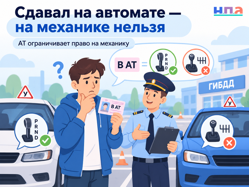 Сдавал на автомате - можно ли ездить на механике и снять AT