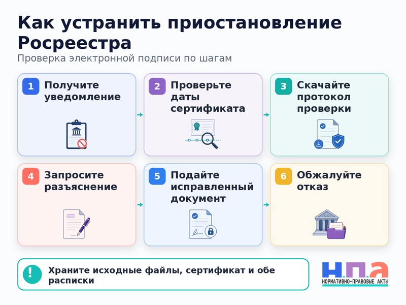 Сертификат электронной подписи истек после подачи документов в Росреестр