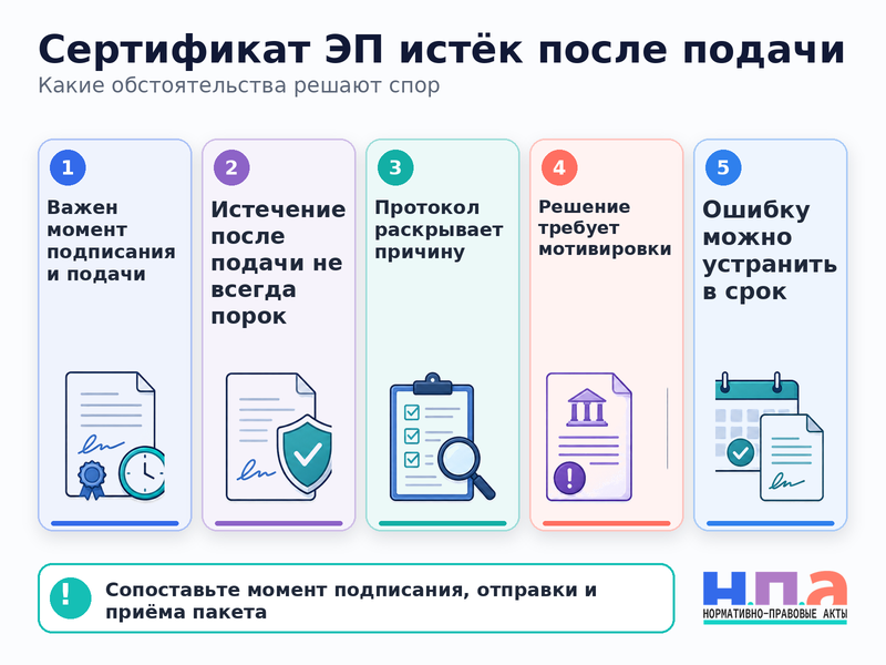 Сертификат электронной подписи истек после подачи документов в Росреестр