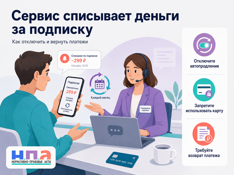 Сервис или приложение продолжает списывать деньги за подписку как отключить и вернуть платежи