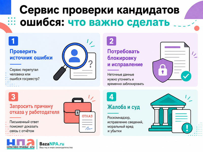 Сервис проверки кандидатов приписал чужую судимость или долги как исправить сведения и взыскать убытки