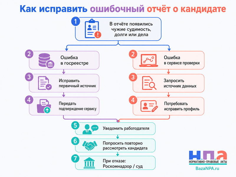Сервис проверки кандидатов приписал чужую судимость или долги как исправить сведения и взыскать убытки
