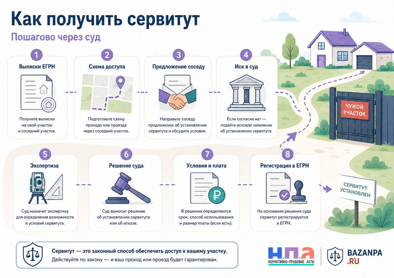 Сервитут на земельный участок через суд как получить проход или проезд к своей недвижимости