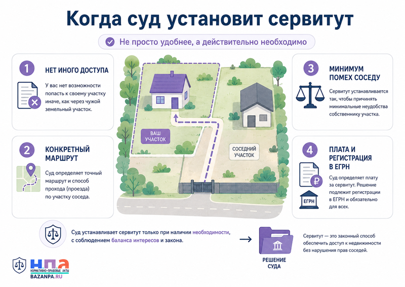 Сервитут на земельный участок через суд как получить проход или проезд к своей недвижимости
