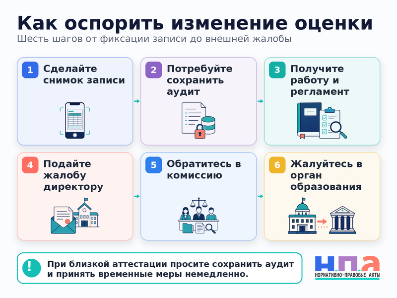 Школа изменила оценки задним числом в электронном дневнике и скрывает историю изменений