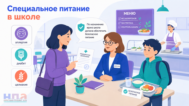 Школа не организует специальное питание ребёнку по медицинскому заключению: что делать