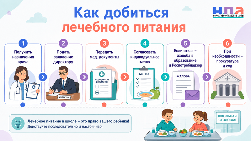 Школа не организует специальное питание ребёнку по медицинскому заключению: что делать